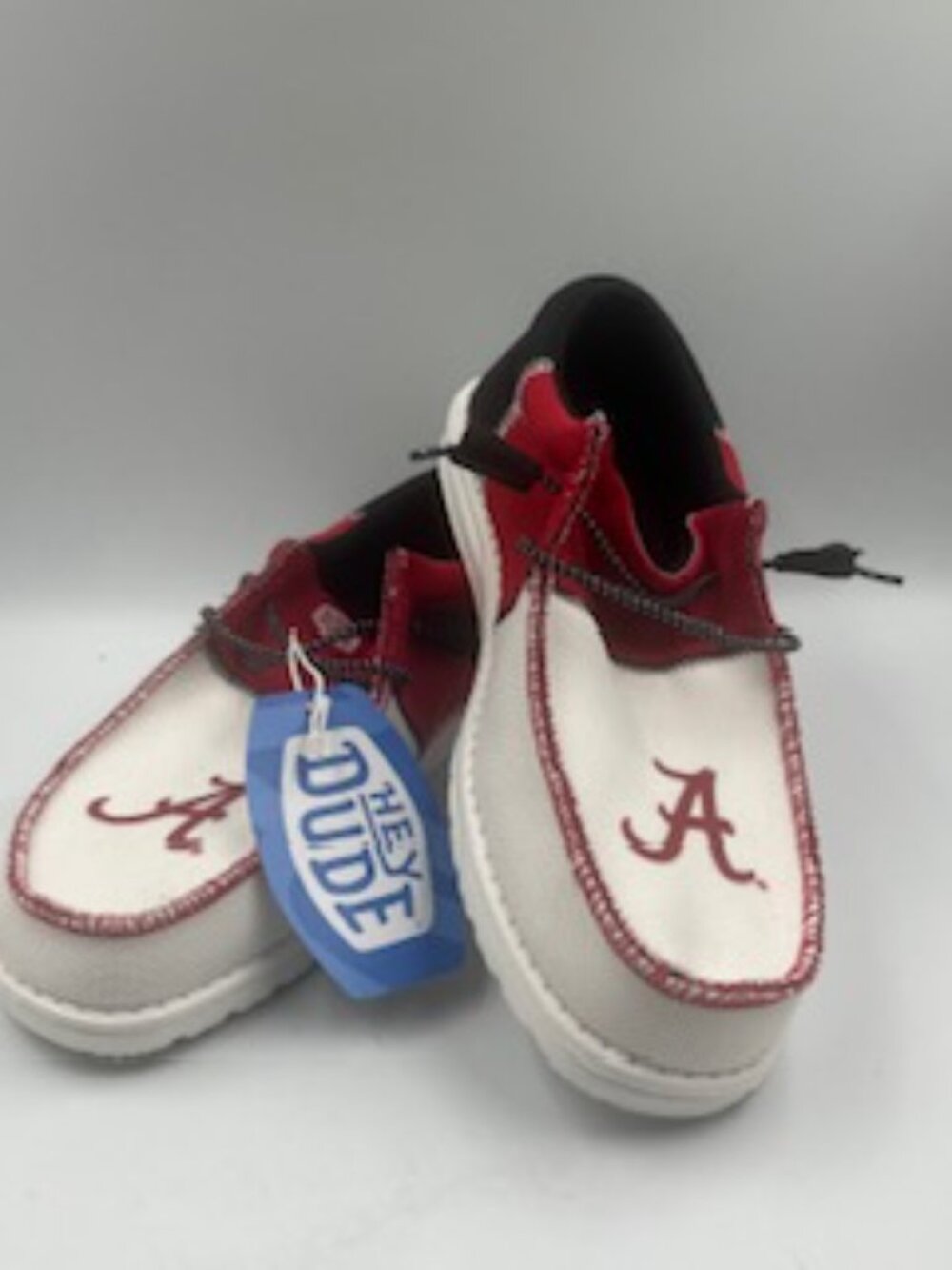NEW Hey Dude Mens 9 Alabama Crimson Tide Wally‎ Shoes Slip on Sneakers NWT